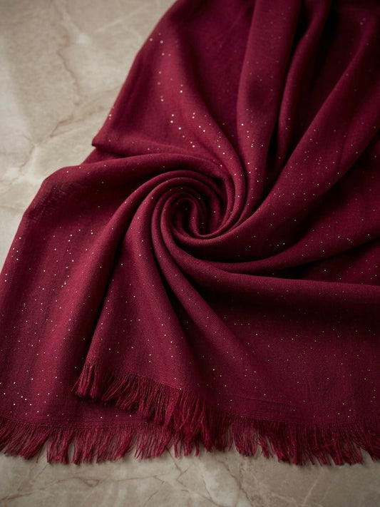 Premium Glittered Lawn Hijab - Cameo