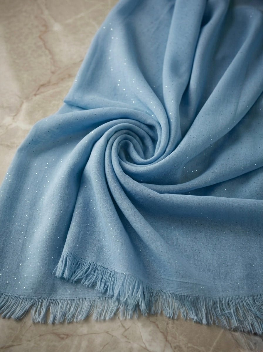 Premium Glittered Lawn Hijab - Cameo