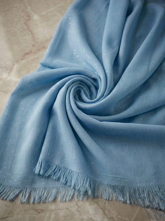 Premium Glittered Lawn Hijab - Cameo