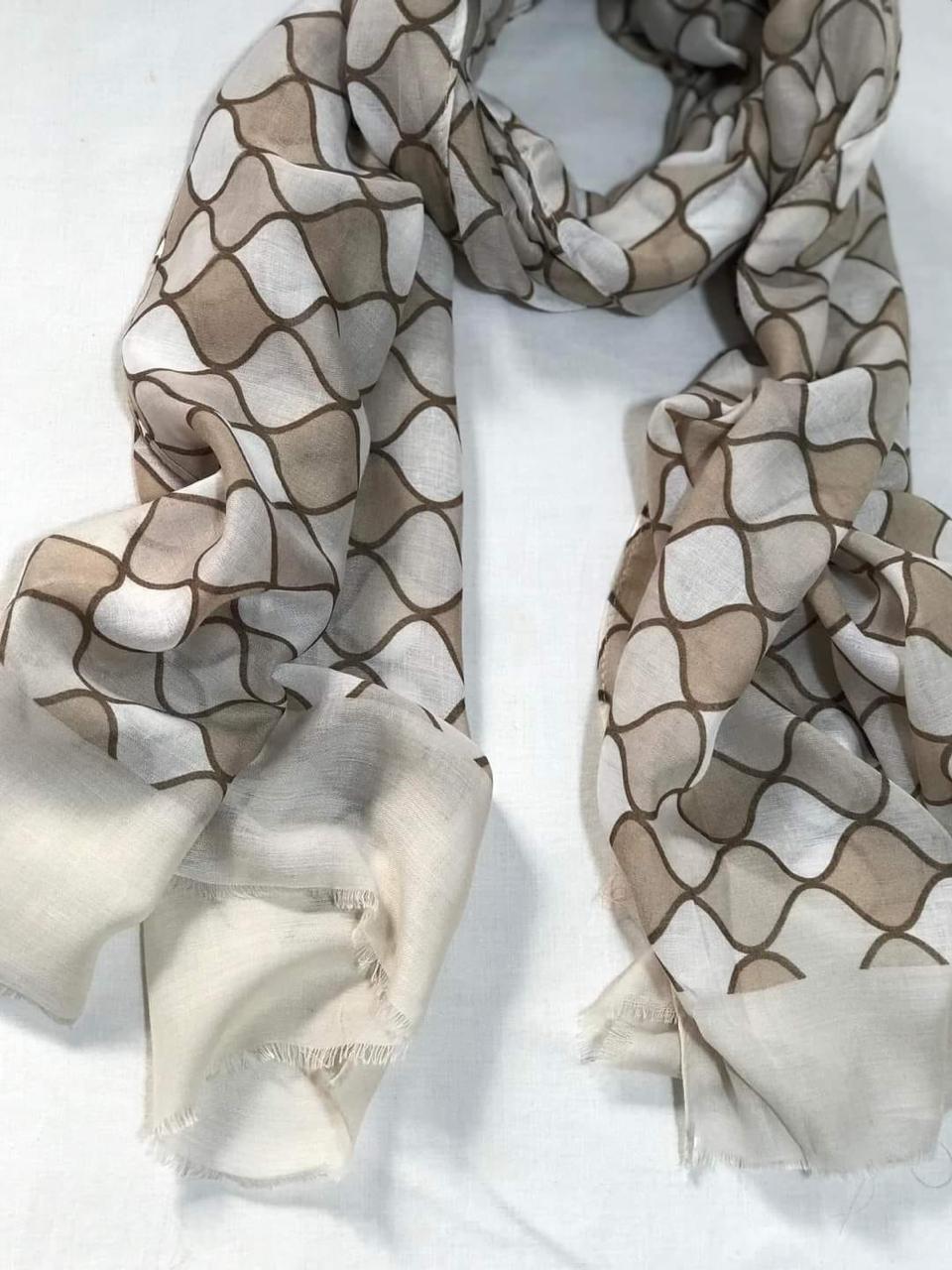 Printed Lawn Hijab - Crosscheck - Cameo