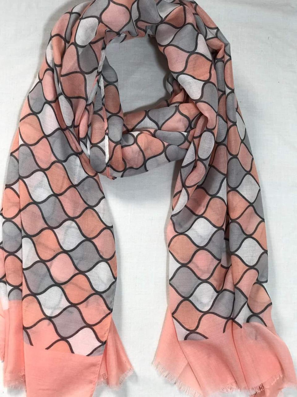 Printed Lawn Hijab - Crosscheck - Cameo