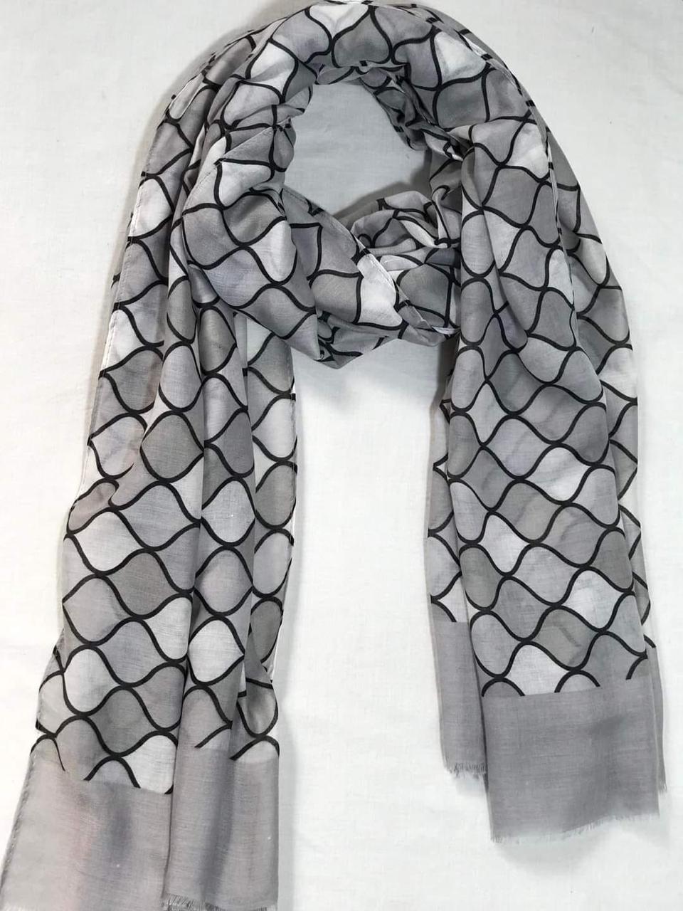 Printed Lawn Hijab - Crosscheck - Cameo