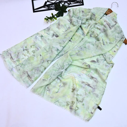 Printed Lawn Hijab - Floral - Cameo