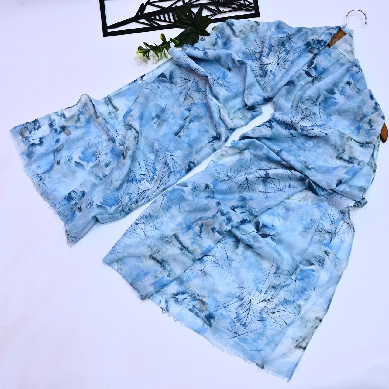 Printed Lawn Hijab - Floral - Cameo