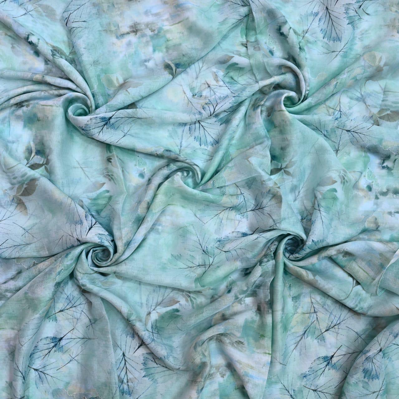 Printed Lawn Hijab - Floral - Cameo