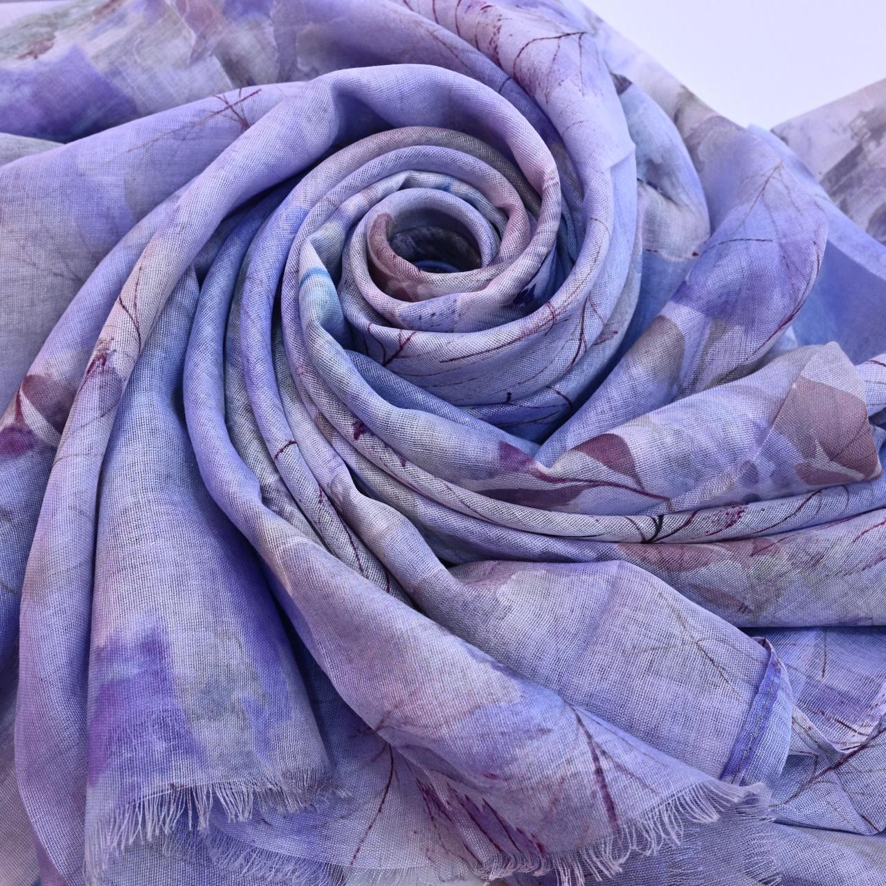 Printed Lawn Hijab - Floral - Cameo