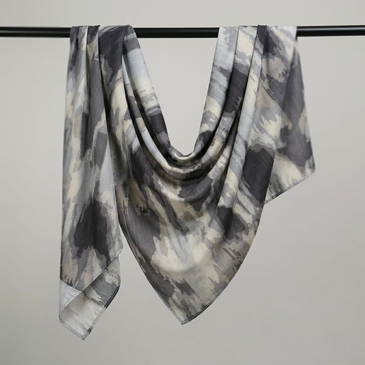 Printed Organza Silk - Soft Sheer Fancy Hijab - Cameo