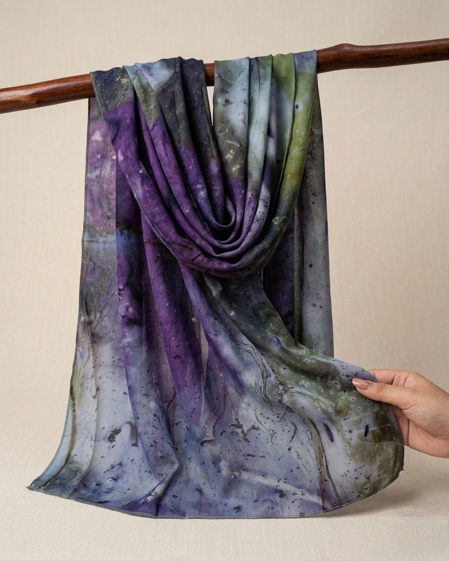 Printed Organza Silk - Soft Sheer Fancy Hijab - Cameo