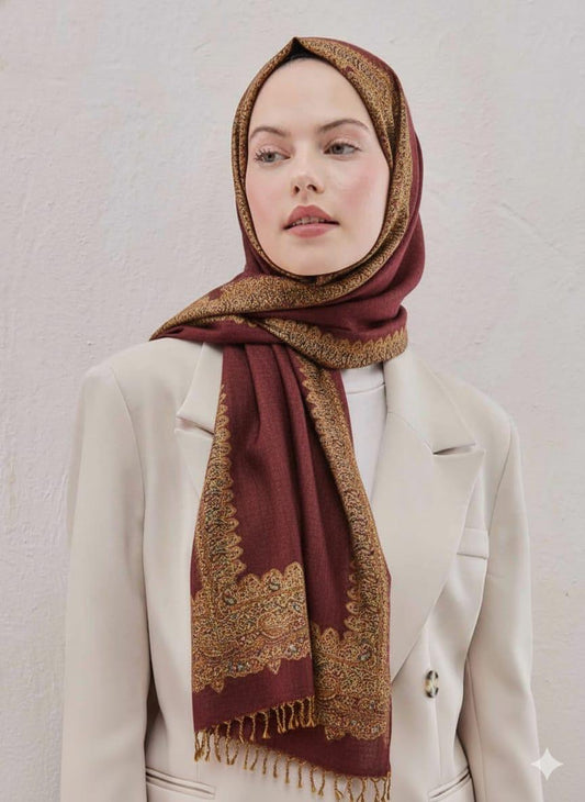 Printed Pashmina Hijab - Cameo