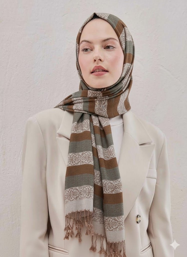 Printed Pashmina Hijab - Cameo