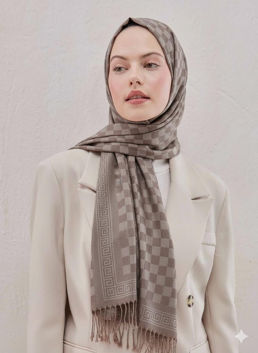 Printed Pashmina Hijab - Cameo