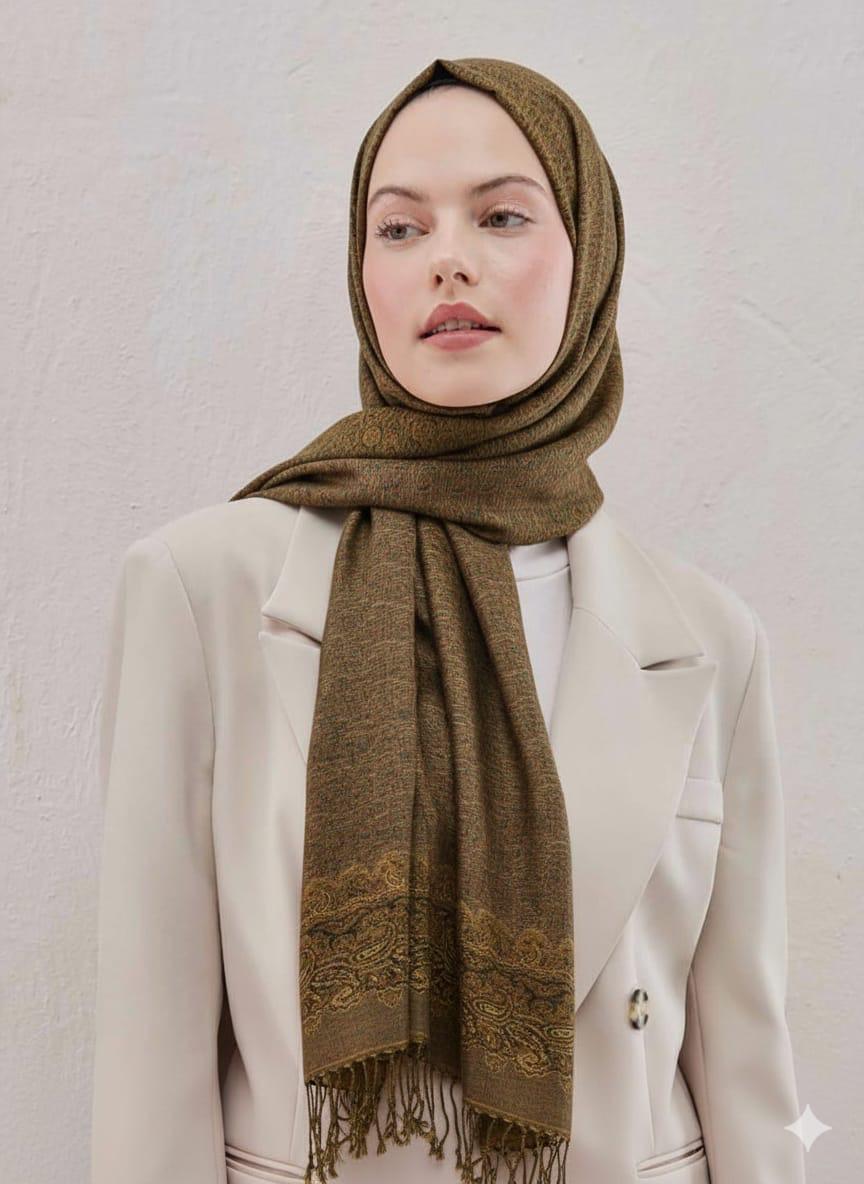 Printed Pashmina Hijab - Cameo