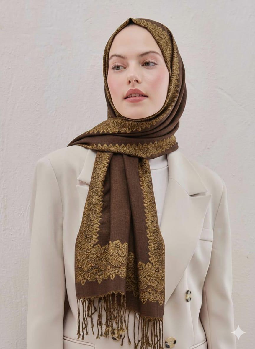 Printed Pashmina Hijab - Cameo