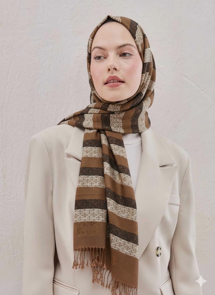 Printed Pashmina Hijab - Cameo