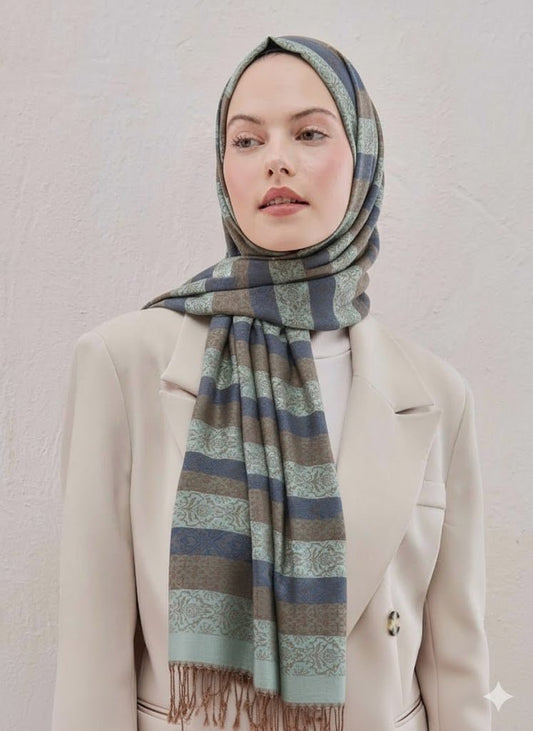 Printed Pashmina Hijab - Cameo