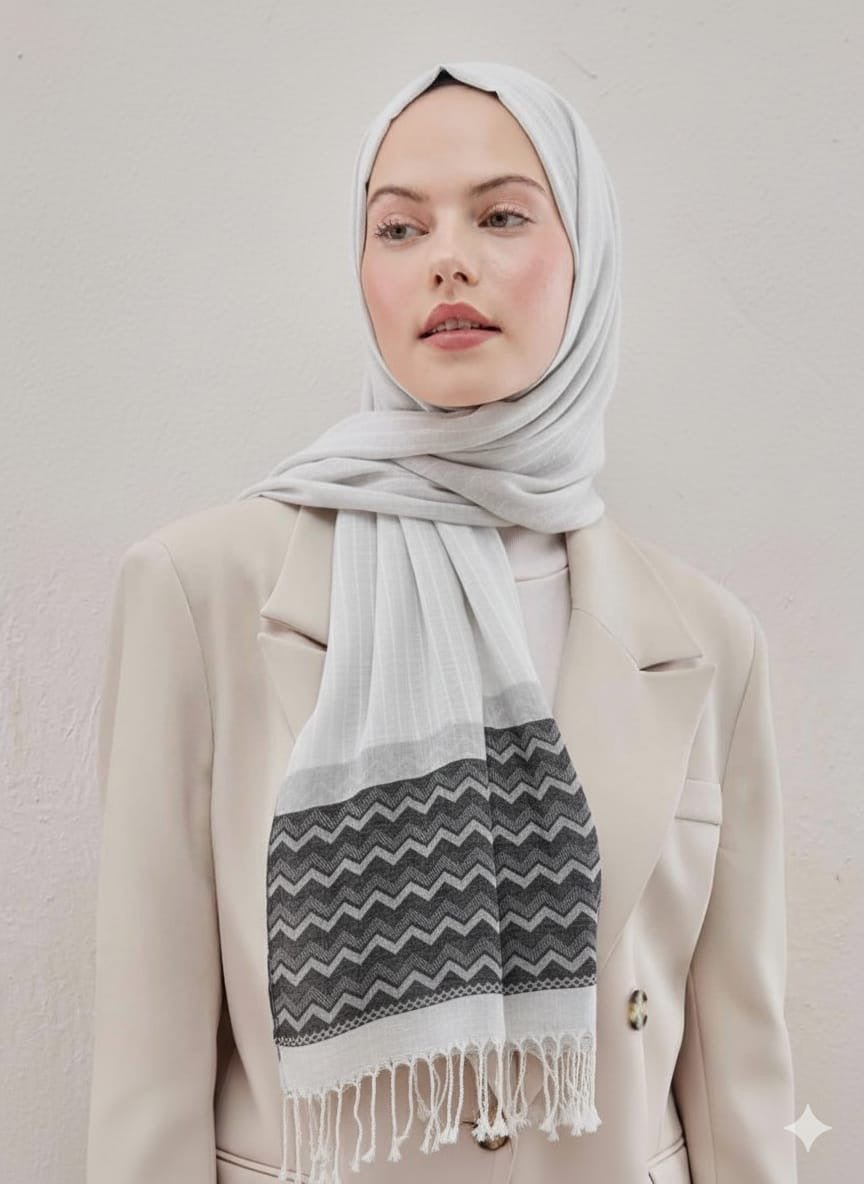 Printed Pashmina Hijab - Cameo