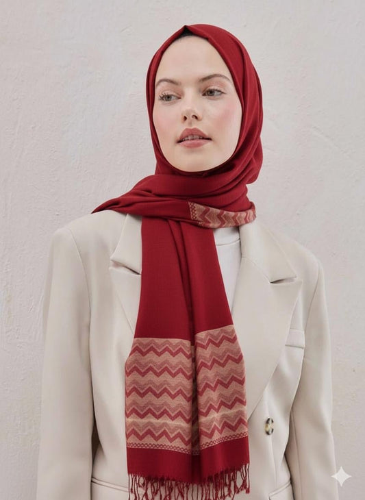 Printed Pashmina Hijab - Cameo