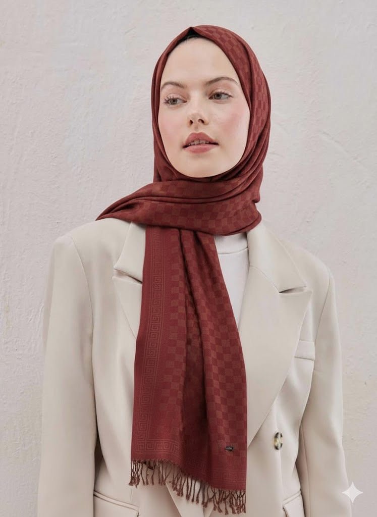 Printed Pashmina Hijab - Cameo