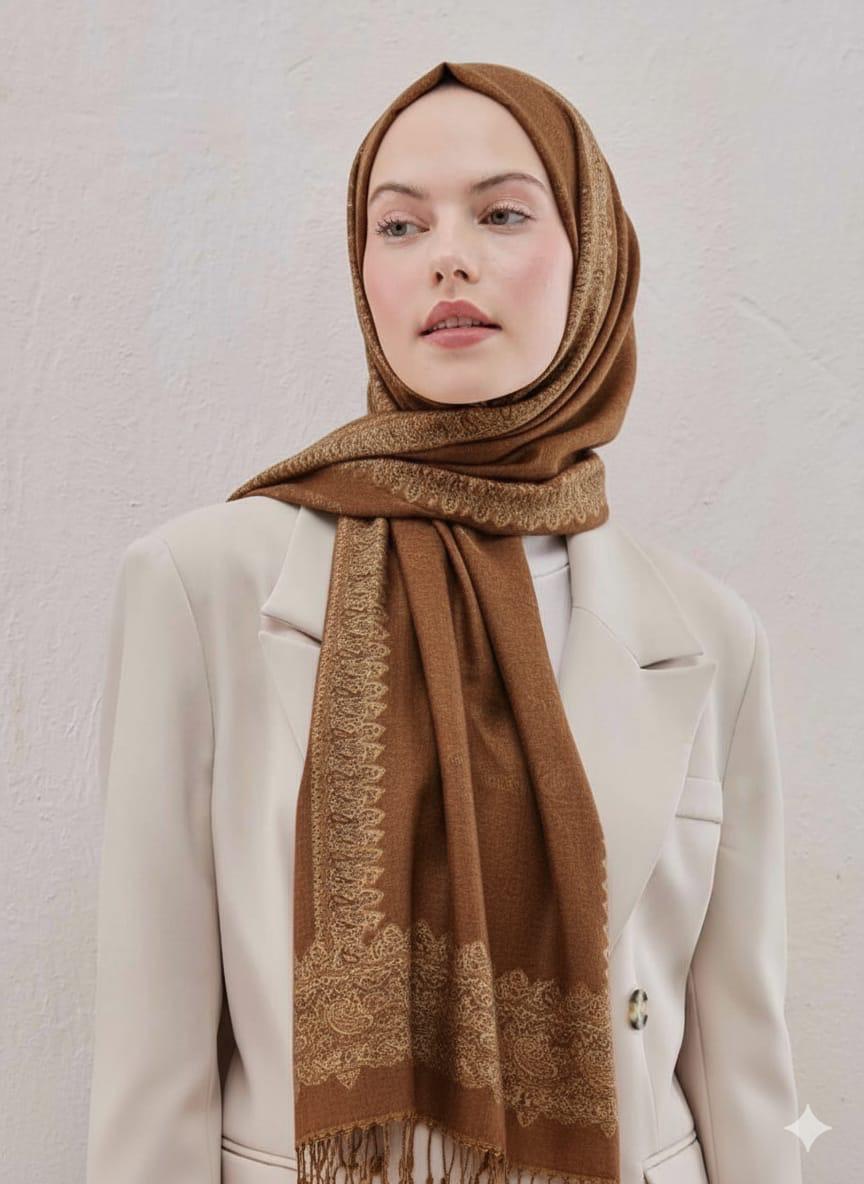 Printed Pashmina Hijab - Cameo