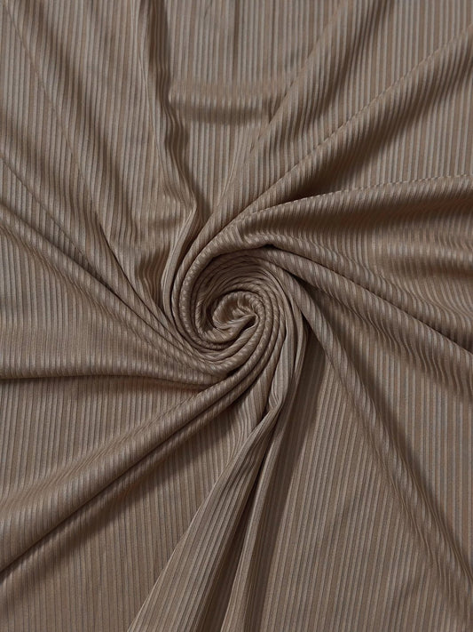 Ribbed jersey Hijab brown - Cameo