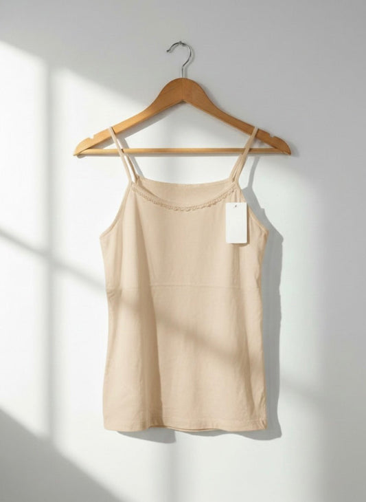 Side Slit Slip - Beige - Cameo