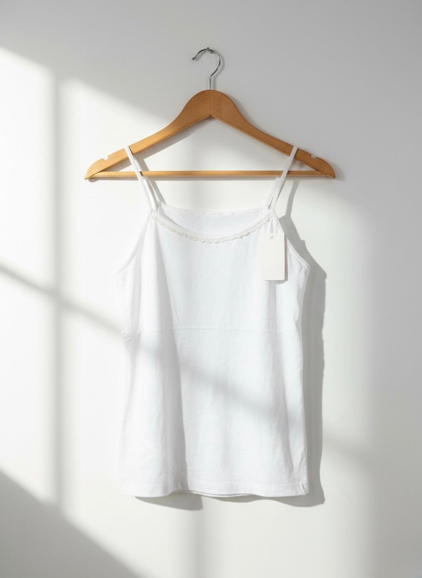 Side Slit Slip - White - Cameo