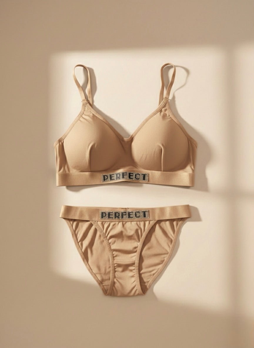 Soft Light Padded Bra Set – Imported Malae Fabric (Free Size M/L ) - Cameo