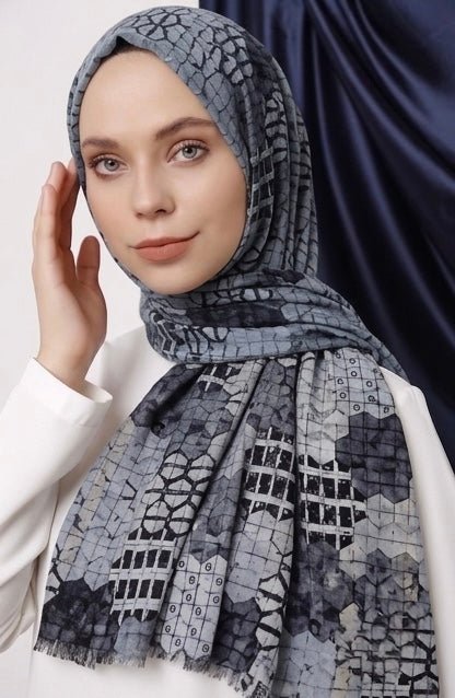 Tarkashi Summer Lawn Hijab - Cameo