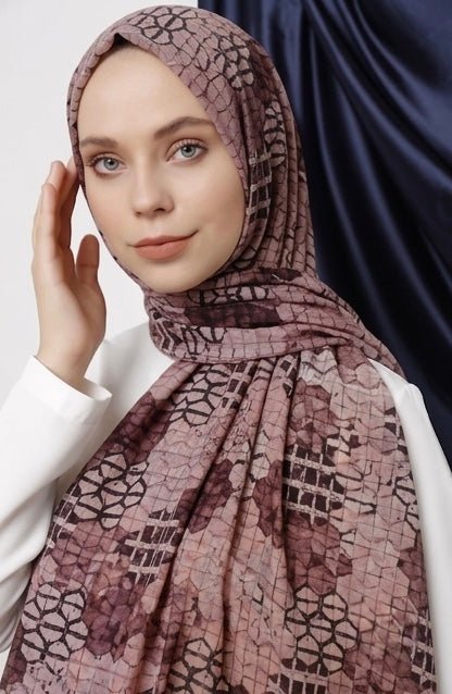 Tarkashi Summer Lawn Hijab - Cameo