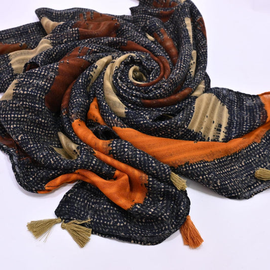 Tassels Lawn Hijab - Crosscheck - Cameo