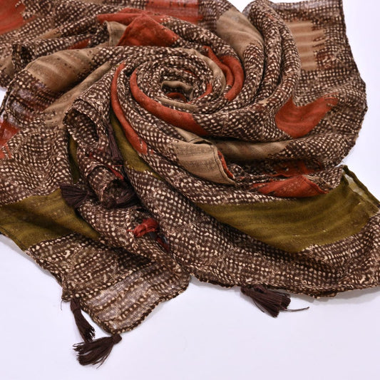 Tassels Lawn Hijab - Crosscheck - Cameo