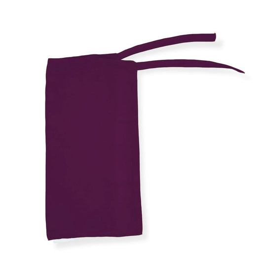 Tie Back Half Niqab - Egg Plant - Cameo