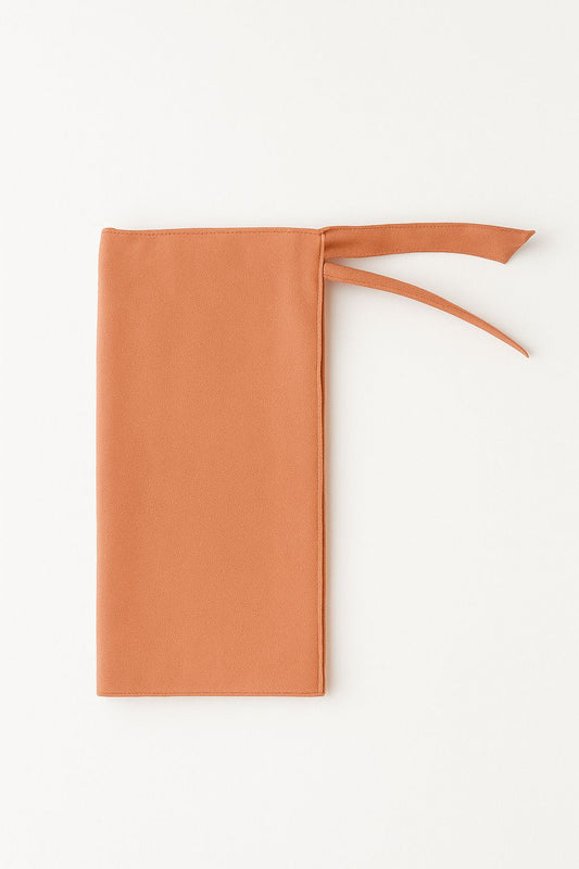 Tie Back Half Niqab - Soft Melon - Cameo