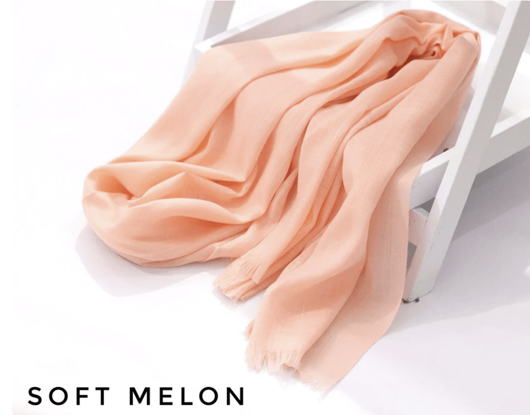 Turkish Lawn Hijab Soft Melon - Cameo