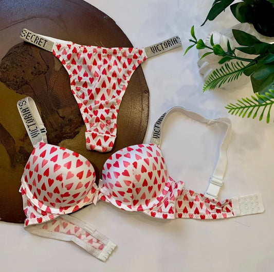Victoria Secret Push Up Bra Set - Cameo