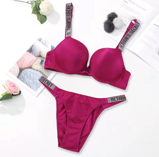 Victoria Secret Push Up Bra Set - Cameo