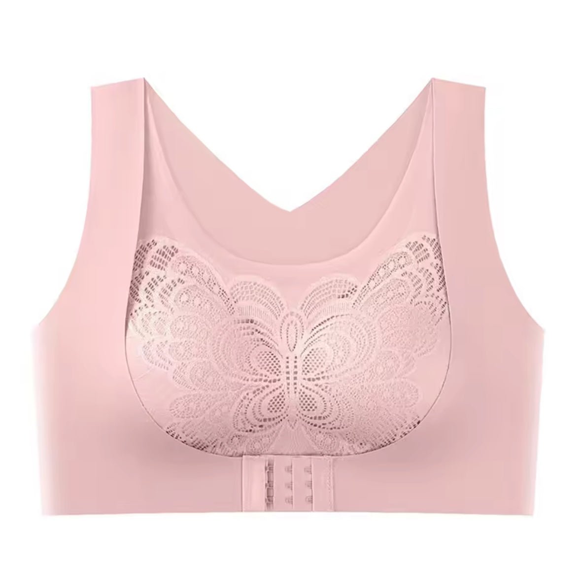 Women’s Seamless No Wire Push - Up Bra with Front Closure & Back Support - Cameo