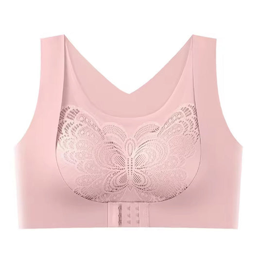Women’s Seamless No Wire Push - Up Bra with Front Closure & Back Support - Cameo