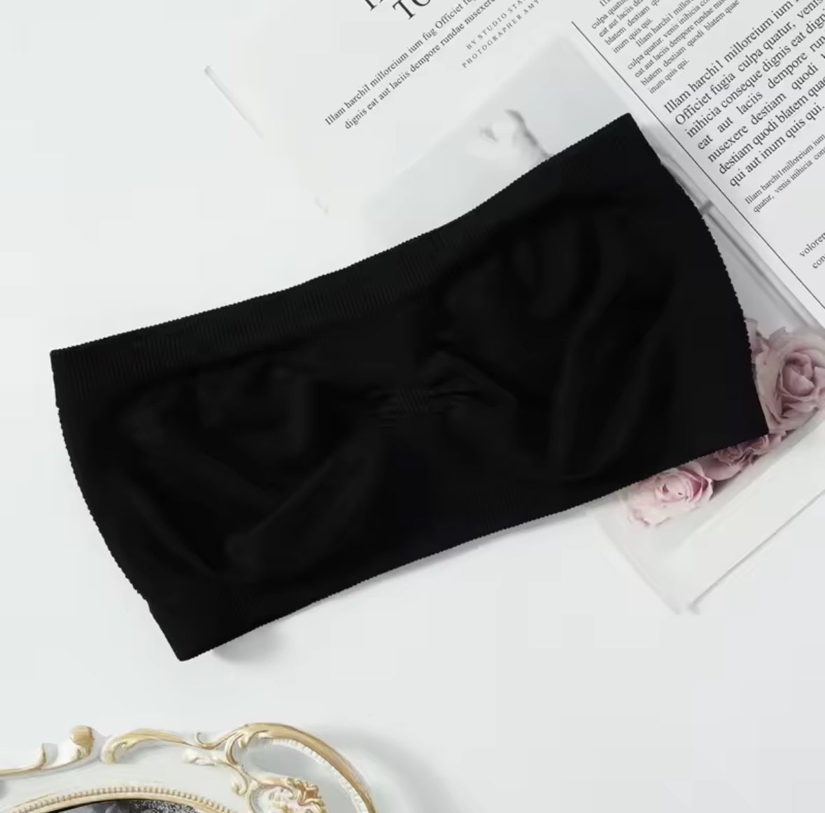 Women’s Strapless Crop Top | Invisible Soft Comfort Bra - Cameo