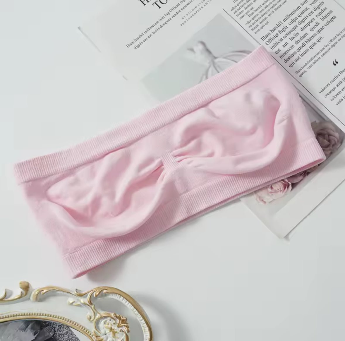 Women’s Strapless Crop Top | Invisible Soft Comfort Bra - Cameo