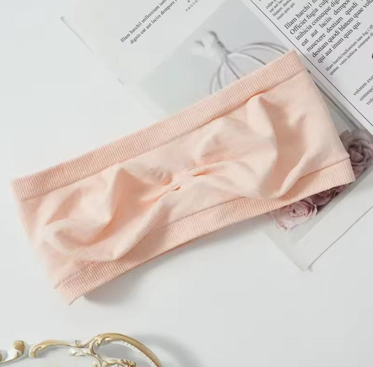 Women’s Strapless Crop Top | Invisible Soft Comfort Bra - Cameo