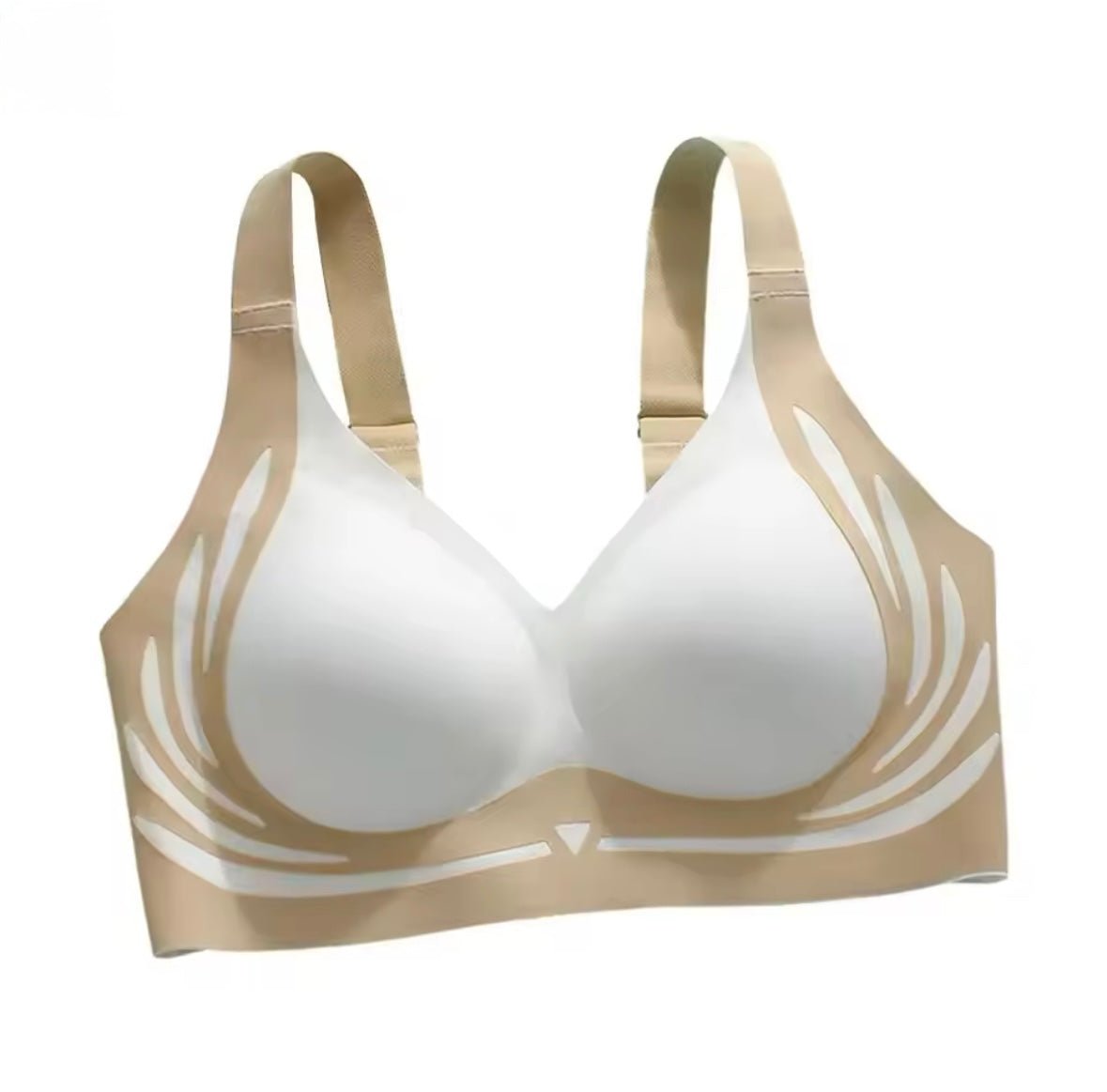 Women’s Super Gather Wireless Push - Up Bra – Soft Support & Anti - Sagging - Cameo