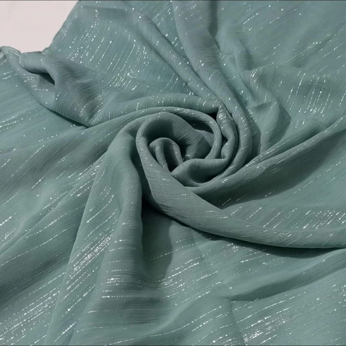 Zari Georgete Hijab - Aqua Green - Cameo