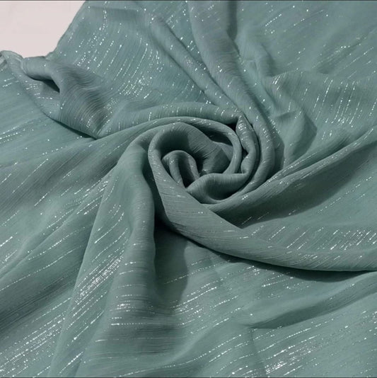Zari Georgete Hijab - Aqua Green - Cameo