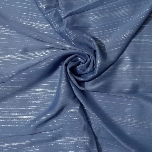 Zari Georgette Hijab - Dusty Blue - Cameo