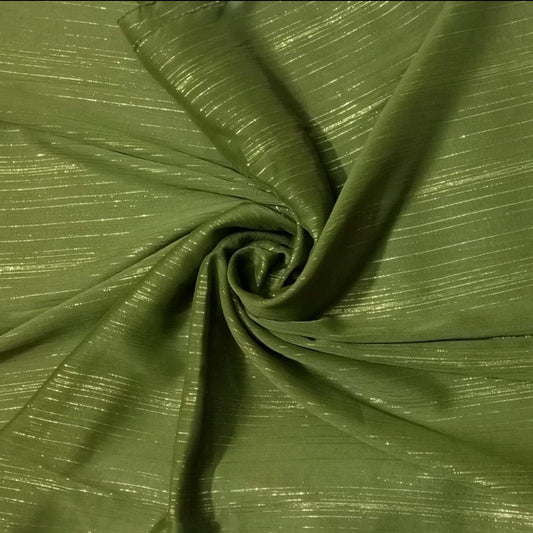 Zari Georgette Hijab - Mehndi - Cameo