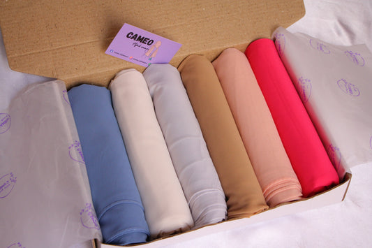 Georgette Hijab Box( Pack of 6 )