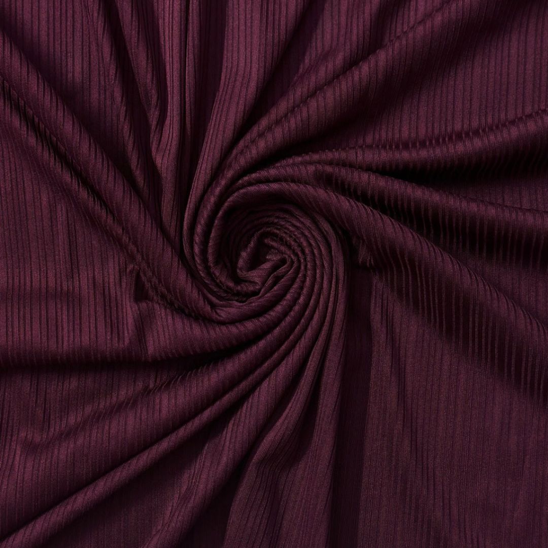 Ribbed Jersey Dark Wine