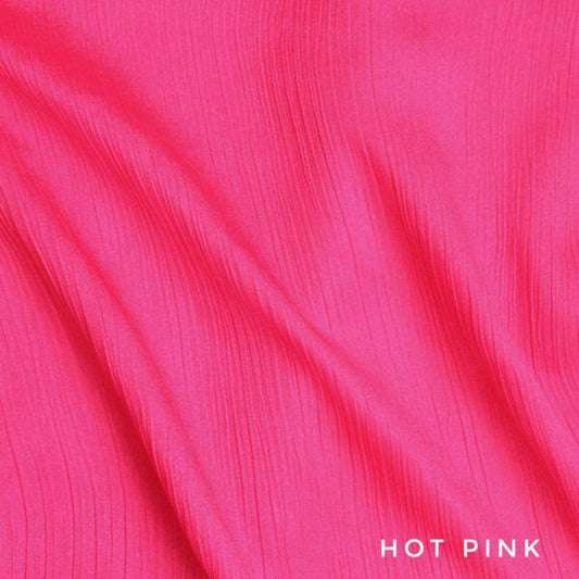 Crinkle Silk Hijab Hot Pink - Cameo